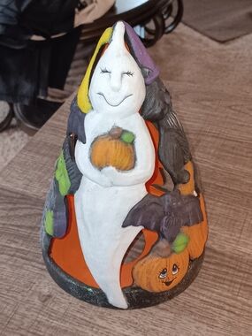Multicolor Halloween Ghost Ceramic Figurine